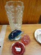 V Nason & Company, Made In Italy dolphin decorated paperweight, cranberry glassware and similar