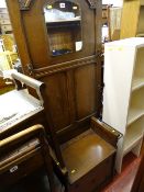 Polished mirror backed hallstand with box seat