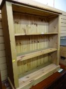 Modern pine three shelf open bookstand