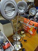 Parcel of three metal desk lamps E/T