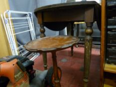 Pembroke style table (for restoration) and a mahogany wine table