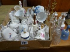 Good collection of porcelain glass and other ornamental bells