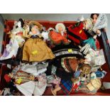 A box of souvenir dolls