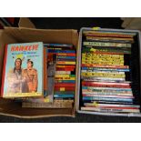 Collection of Boys & Girls annuals from the 1970s including Valiant, Roy Rogers Cowboy Annual,