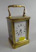 A French brass carriage clock