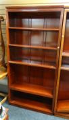 An Oriental hardwood bookcase