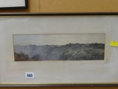 Framed watercolour by GARETH C THOMAS, signed & dated 1985