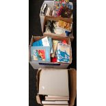 Four boxes of mainly hardback books relating to art, marine science, plants & travel
