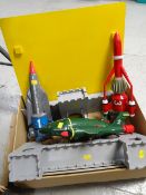 A box of Thunderbird toys etc