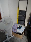 A parcel of office equipment etc & garage items E/T