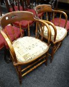 A good pair of vintage spindle back tub chairs