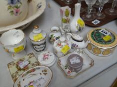 A small selection of china decorative items, Spode, Wedgwood etc