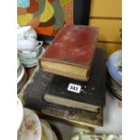 A vintage brass cornered Bible together with another & a book of common prayer