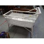 A Loom baby's cot & a modern swinging cot