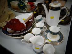 An Elizabethan Lucerne patterned teaset, Carltonware dish, Poole, Royal Doulton bowls etc