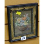 A small framed pastel of a still life flowers in a bowl by MARGUERITE HOWARTH (SWA), signed