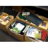 Six boxes of various books, mainly travel & also bound copies of the Jazz Journal