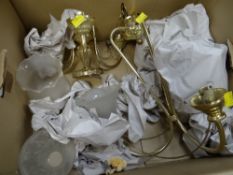 A box of light fittings & shades