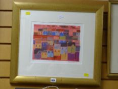 Framed limited edition (7/10) print entitled 'Rotary Dryers' by SARAH HOPKINS 1998