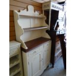 A modern Laura Ashley French-style painted dresser & carved side table