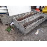 Four stone effect garden troughs (outside)