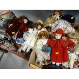 Two crates of various collectors dolls