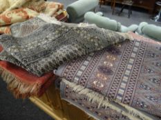 Three various patterned & coloured Persian woollen rugs