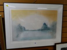 A limited edition framed print entitled 'Morning Mist' & another