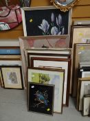 Parcel of framed pictures & prints including a Tretchikoff, magnolia