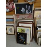 Parcel of framed pictures & prints including a Tretchikoff, magnolia