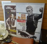 Two reproduction Steve McQueen film posters