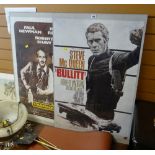 Two reproduction Steve McQueen film posters