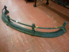 Victorian cast iron curved fender