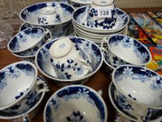 Parcel of Staffs blue and white teaware
