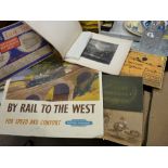 Quantity of mostly printed ephemera including a British Railways poster titled 'By Rail to the