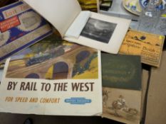 Quantity of mostly printed ephemera including a British Railways poster titled 'By Rail to the
