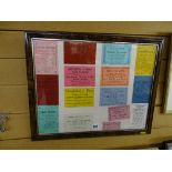 Fifteen framed advertisement cards for various concerts etc in the Llanrug area of Caernarfon, dated