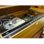 Ultra stereophonic radiogram with turntable and a quantity of LP records E/T