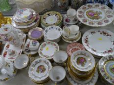 Good colourful quantity of Vienna type and other bone china and pottery teaware