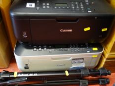 Two Canon printers and a Velbon DF50 camera tripod stand etc E/T