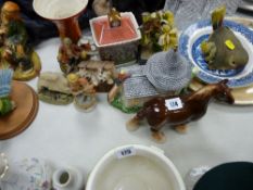 Mixed group of crockery and ornamental figurines