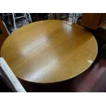 Circular extending dining table