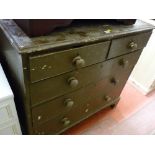 Vintage two over three drawer painted chest