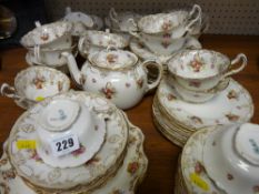 Parcel of vintage Royal Doulton rose decorated teaware