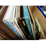 Box of miscellaneous LP and single records