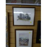 CHRISTINE SCOTT two watercolour studies - titled 'Nant Cottage' and 'The Nant, Late Winter'