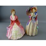 Two early Royal Doulton ladies 'Charmaine' HN1569 and 'Miss Demure' HN1560, circa 1930s