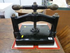 Vintage cast iron book press