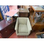 Parcel of mixed items including small two door single drawer sideboard, twin drop leaf dining table,