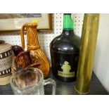 Dartmouth fish vase, novelty ice bucket, Sadler vase, brass shell etc